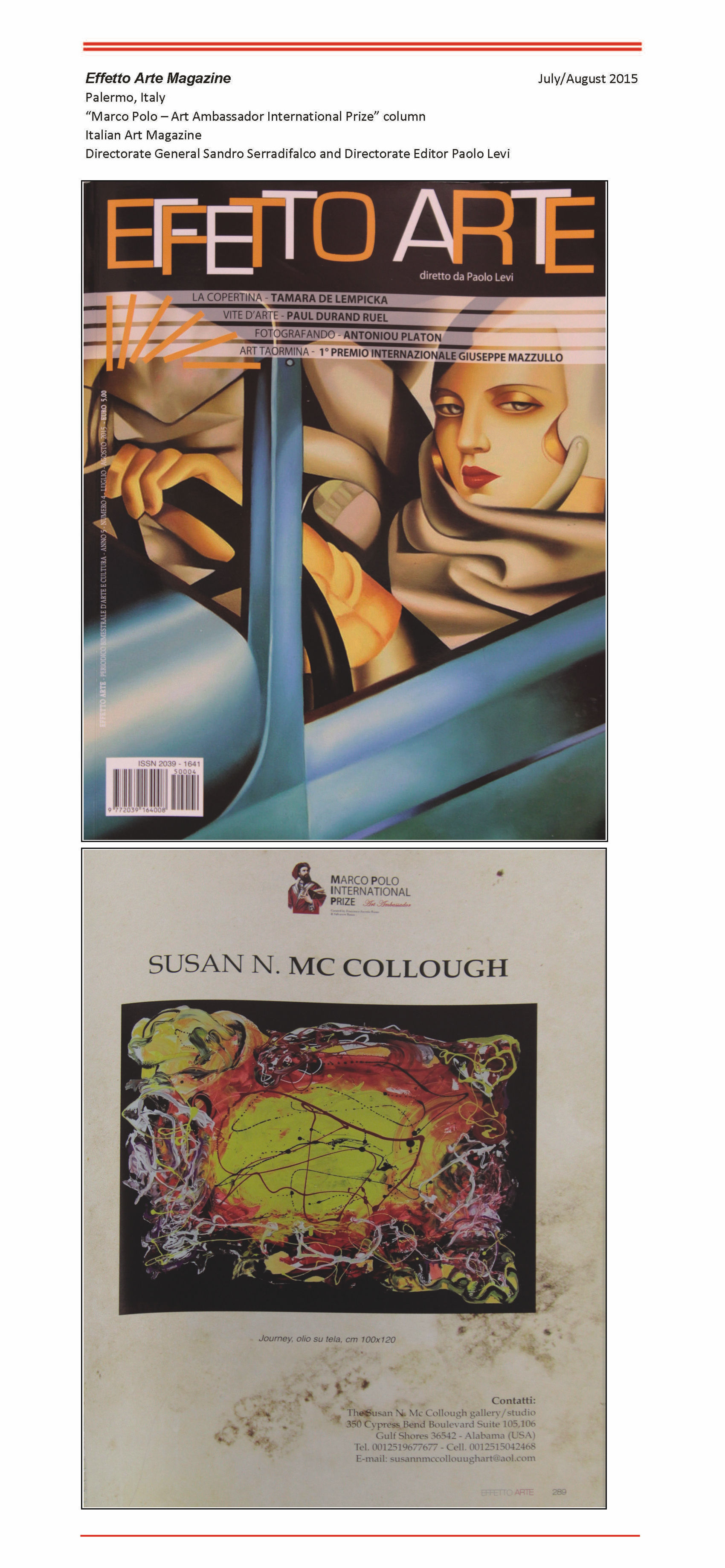 SUSAN N. MCCOLLOUGH - PUBLICATIONS